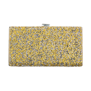 Beaded clutch in gold