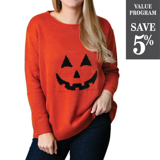 Orange jack 0'lantern sweater