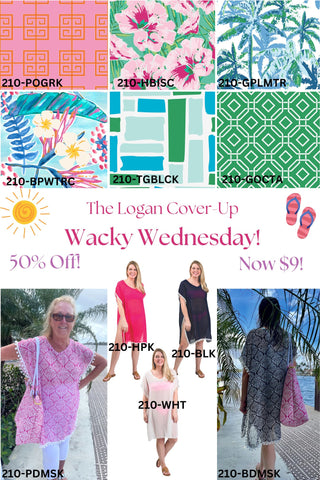Collage with girls wearing cover-ups