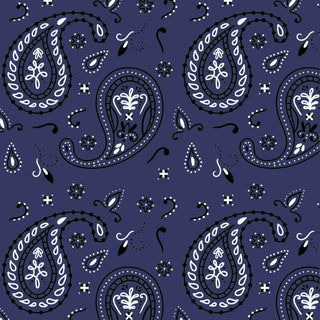 Navy Bandana Print Swatch