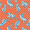 blue and orange tiger swatch