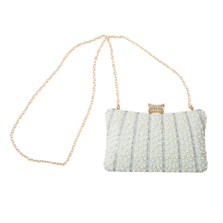 Pearl clutch with strap