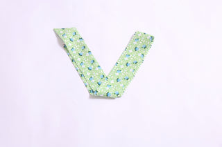 Green and blue hydrangea lattice printed twillie, perfect for spring accessorizing.