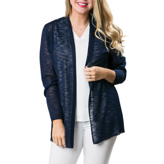 Noreen Cardigan Navy with White Anchor Program - Spring 2024