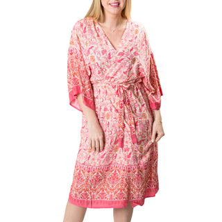 Peach Liberty and Floral Print Robe