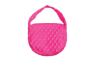 Hot pink quilted tote bag