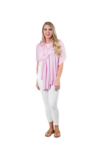Pink 100% Viscose One Size Keyhole Wrap Shawl