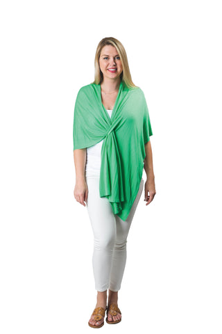 Spearmint Green 100% Viscose One Size Keyhole Wrap Shawl