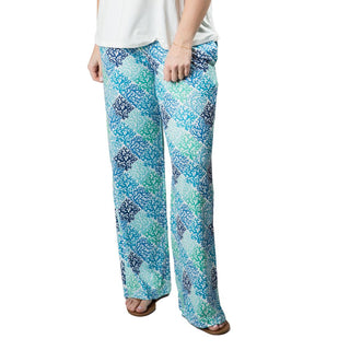 Palazzo pants in Blue Coral