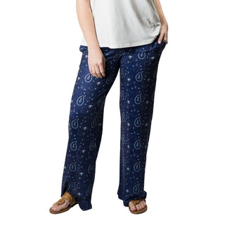 Palazzo pants in Navy Bandana