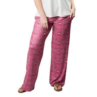 Palazzo pants in Pink Bandana