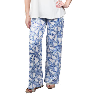 Palazzo pants in periwinkle starfish