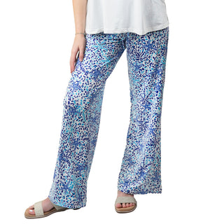 Palazzo pants in blue starfish