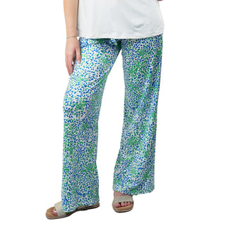 Palazzo pants in green starfish