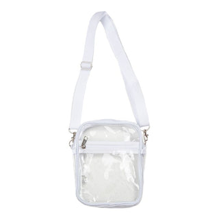 White Trim and Strap Clear Stadium Bag