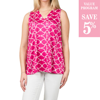 hot pink trellis top sold in size assortment