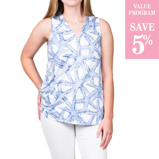 periwinkle starfish top sold in size assortment