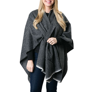 Black oversized keyhole wrap