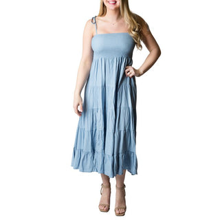 Light Blue tiered strappy dress