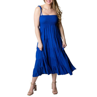 Royal Blue tiered strappy dress