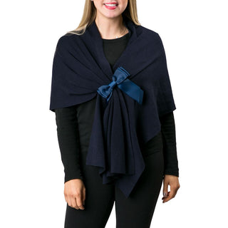 Navy grosgrain ribbon keyhole wrap