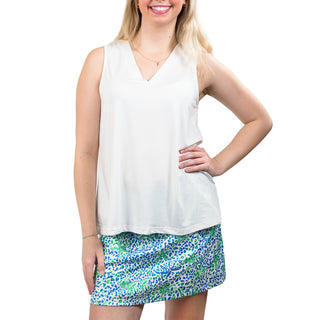 green and blue starfish skort