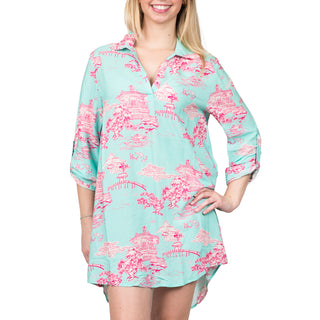 turquoise greem tunic dress