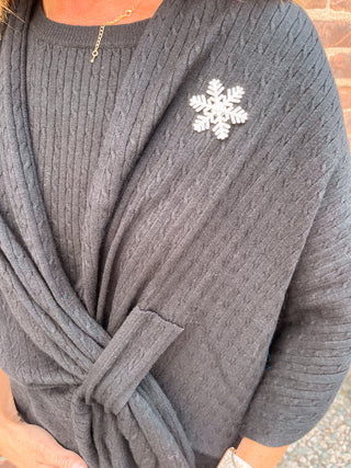 Cable Knit Keyhole Wrap - Fall 2025