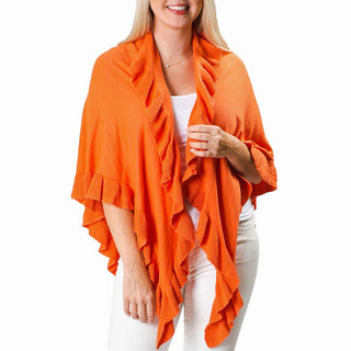 Orange ruffle  wrap