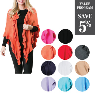 Ruffled one size shawls for every occasion