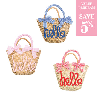 hello basket bags sold in color assortment