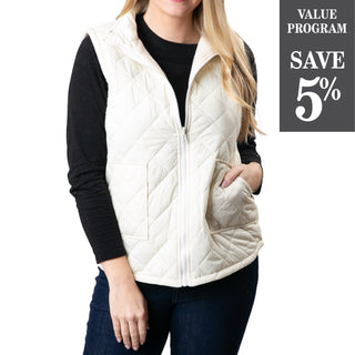 Cream vest with pockets