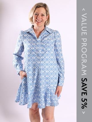 Dottie Dress Blue Floral Lace Program - Spring 2026