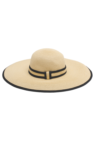 wide brimmed-stylish-black-natural-summer-hat