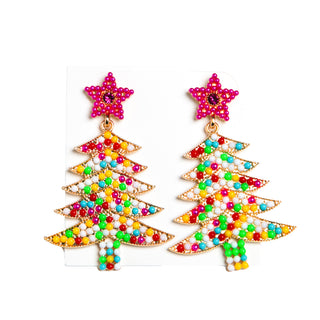Christmas tree in multicolor beads