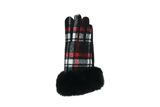 Black Plaid Gloves