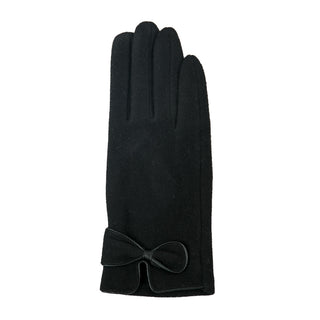Black glove with bow