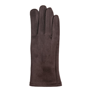 Brown Michele faux suede texting glove