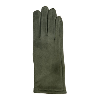 Olive Green Michele faux suede texting glove