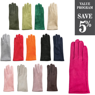 solid microfiber texting gloves assortment of 14 colors
