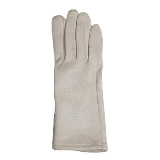 Snow white Michele faux suede texting glove