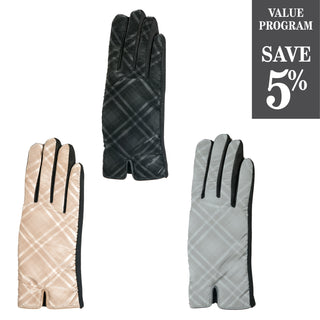 Plaid glove in three colors