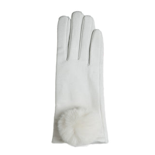 White glove with large pom pom