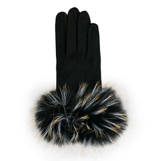 Black Glove with Faux Fur Cuff