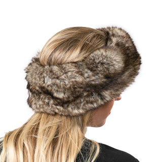 Brown faux fur headband