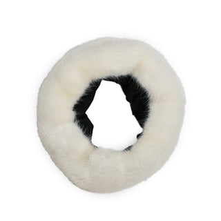 White faux fur headband