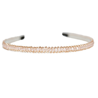 Beaded slim headband in blush