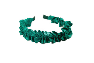 Green  ruched headband