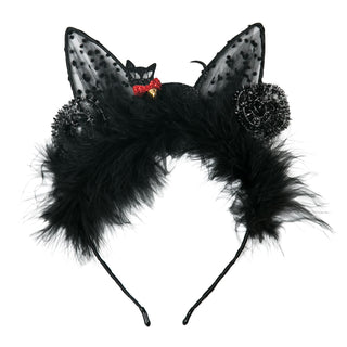 Furry headband with cat ears