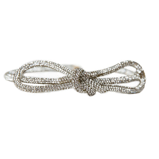 silver rhinestone bow headband